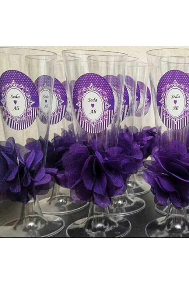 Sunumluk &şampanya Bardağı &meşrubat Bardağı (ŞEFFAF AYAK)10 Adet - 1