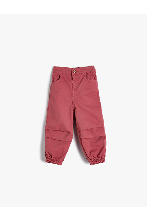 Parachute Pants Cotton Comfortable Fit Standard Waist Elastic Leg Pocket