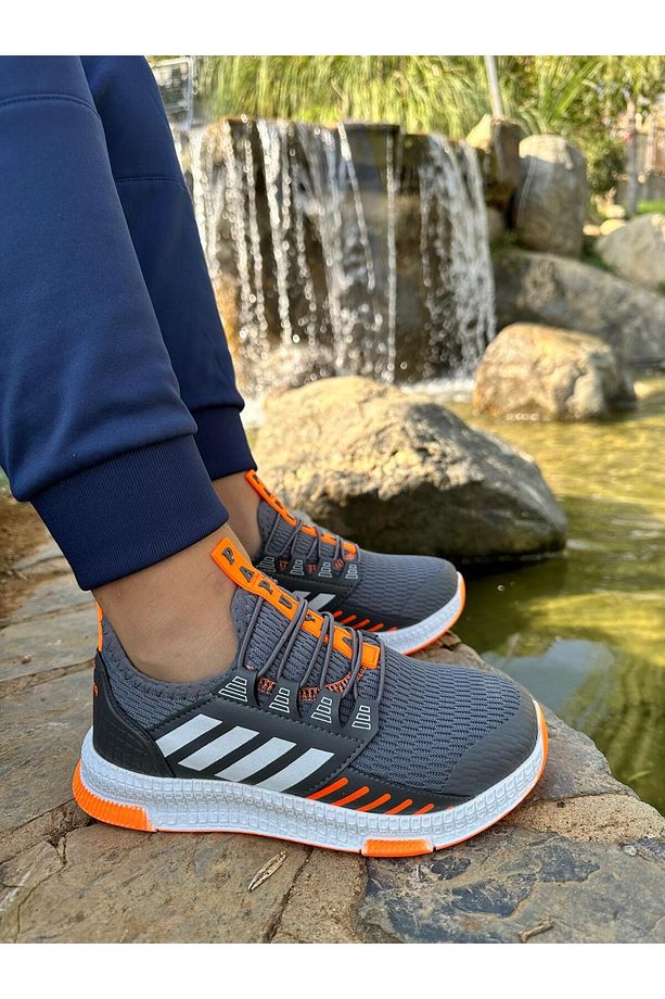 Fileli Yazlık Yürüyüş Ortopedik Rahat Hafif Taban Lastikli Çocuk Spor Ayakkabı Sneaker - 1