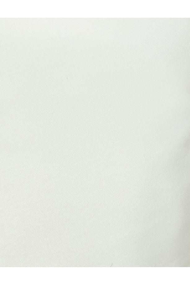 Tek Omuz Üst Omzu Açık Drapeli Slim Fit Pamuklu - 6