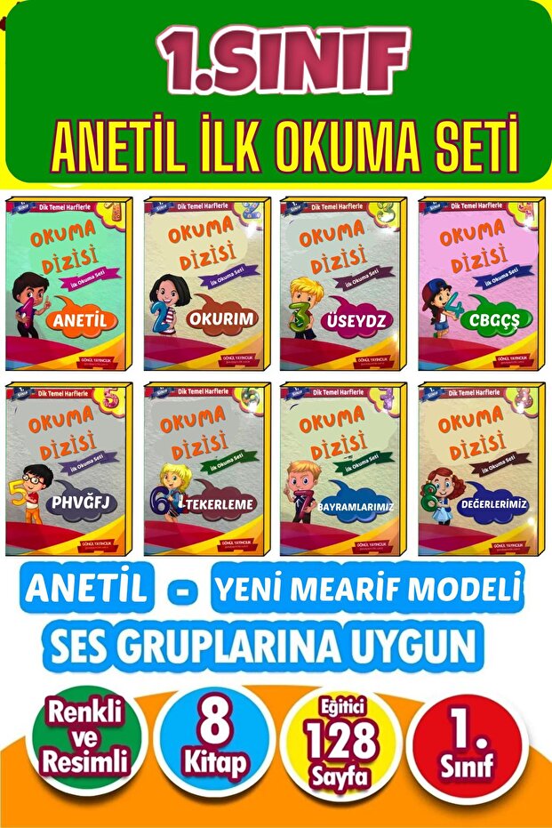 1. Sınıf Anetil Ilk Okuma Seti (8 KİTAP) - 3