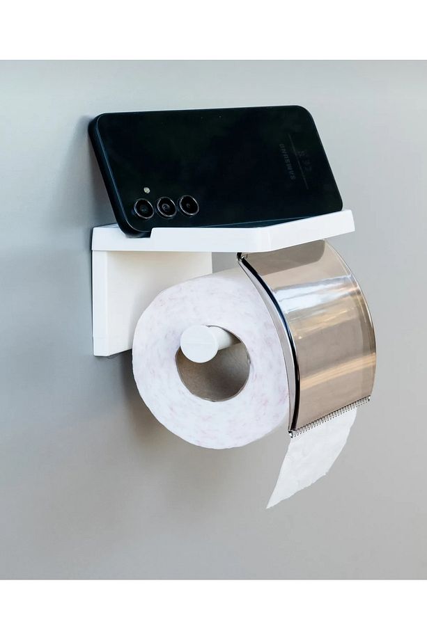 yapışkanlı kapaklı tuvalet kağıdı askısı banyo tuvalet askılığı - 1