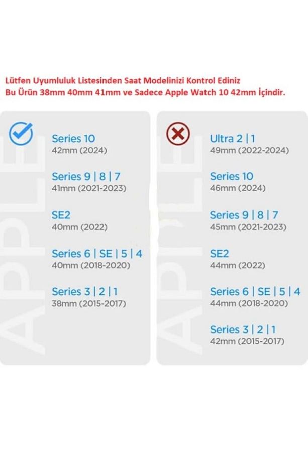 Watch 2 3 4 5 6 7 8 9 Se 38 40 41mm A Kalite Kordon Kayış - 3