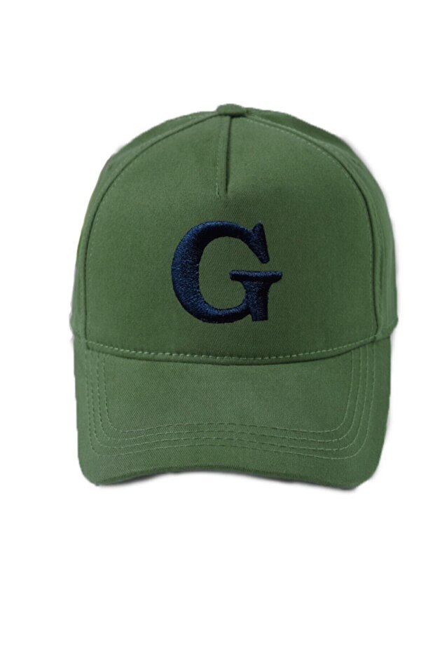 Navy Blue Letter G Luxury Gabardine Baseball Cap