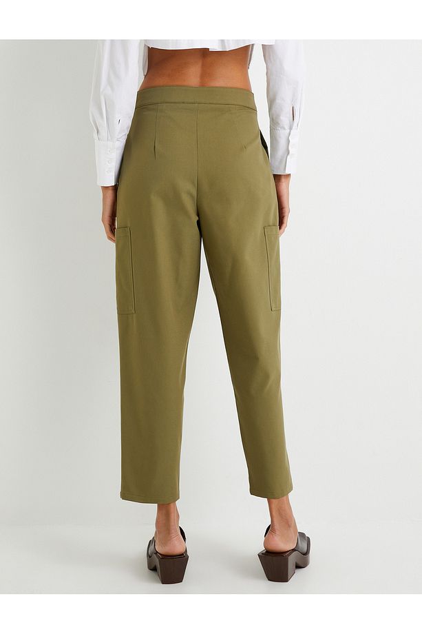Jogger Pantolon Cep Detaylı Yüksek Bel - 4