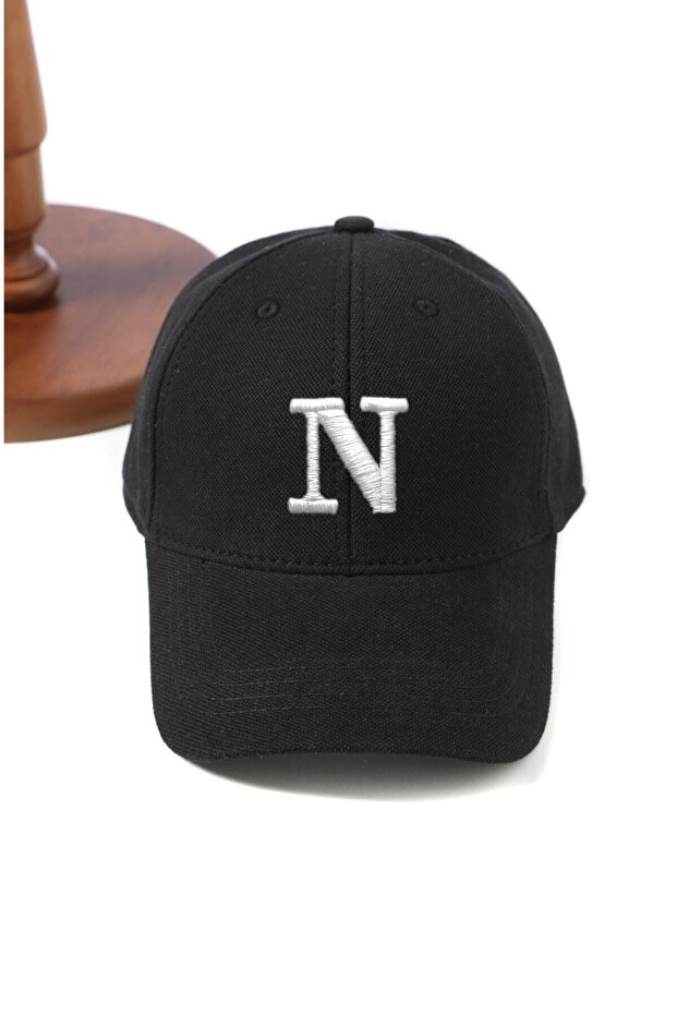 حرف N قبعة أساسية من الجبردين الناعم - 1