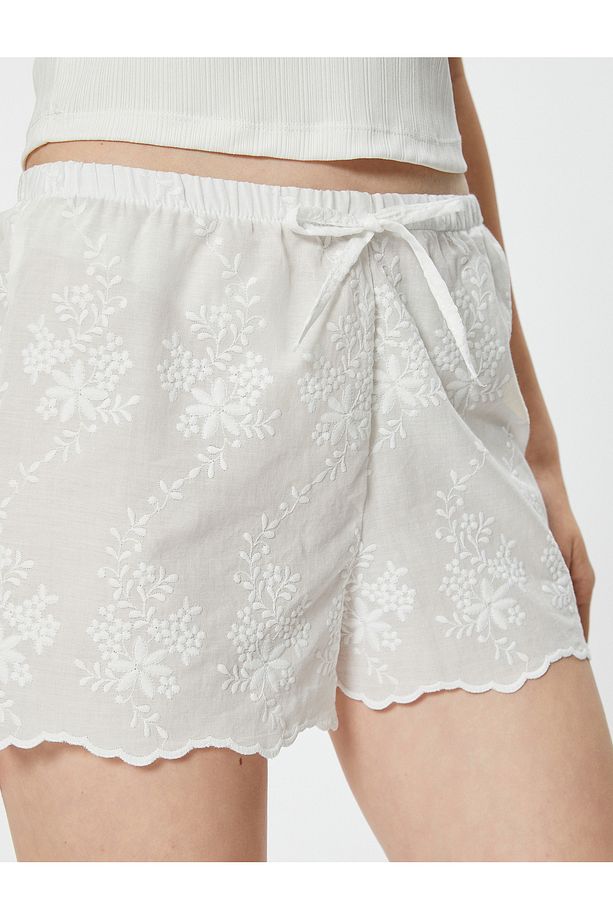 Fisto Şort Pijama Altı Rahat Kalıp Beli Bağlamalı - 5