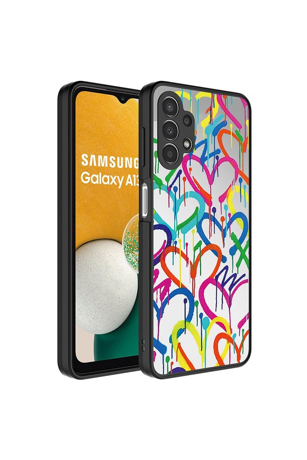 Mirror Cover Compatible with Galaxy A13 4g Case Mirror Patterned with Camera Protection Glossy Mobile Phone