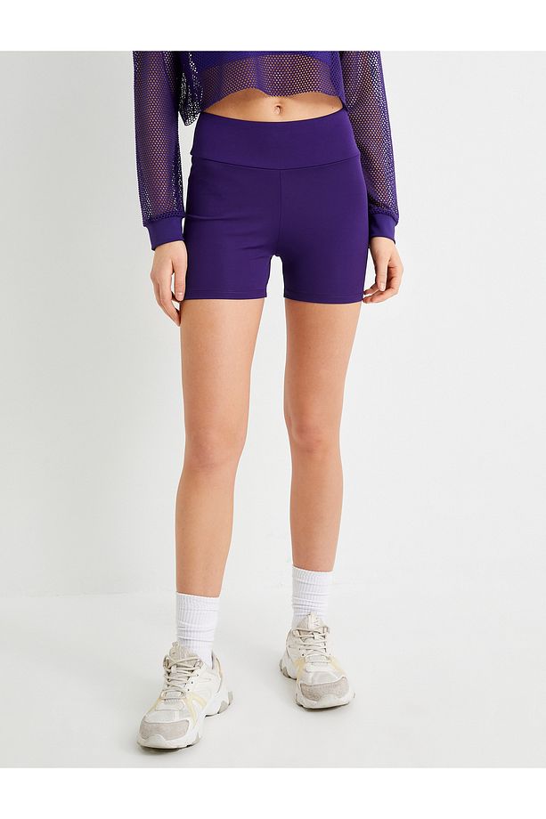 Spor Biker Tayt Ekstra Mini Yüksek Bel Slim Fit - 3