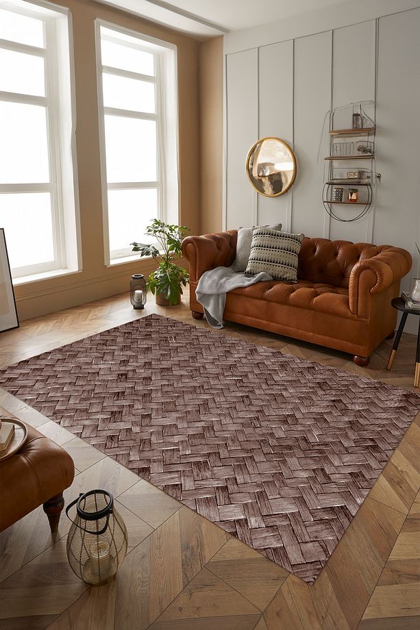Dijital Kaymaz Taban Jüt Modern Yıkanabilir Yolluk Mutfak Salon Halısı, JÜT-51-KAHVE, - 4