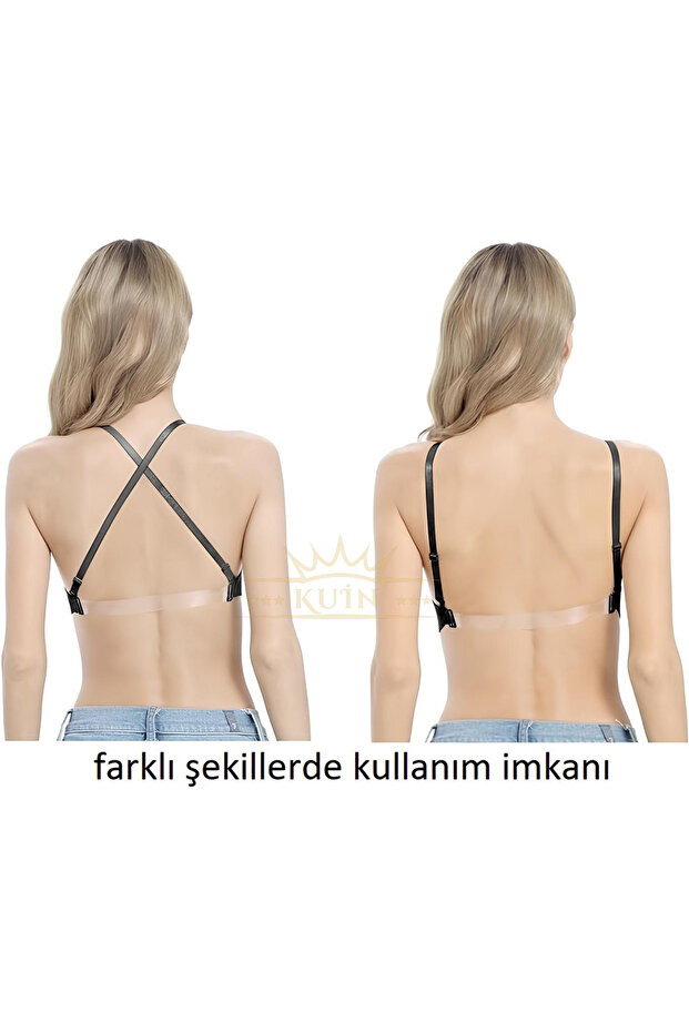 حمالة صدر بأشرطة شفافة (بدون حشوة ودعم) - 4