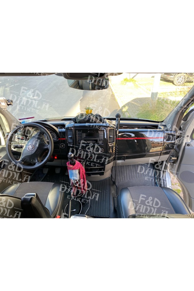 Volkswagen Crafter Full Set Glossy Black Dashboard, Console, Trim, Chest Mahogany Veneer Set