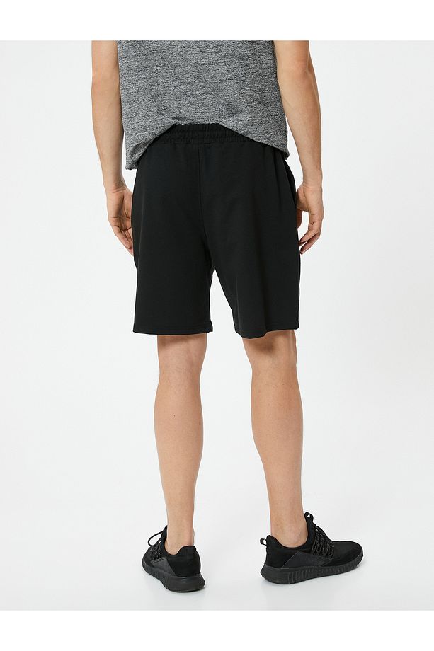 Spor Şort Basic Beli Bağcıklı Cep Detaylı - 4