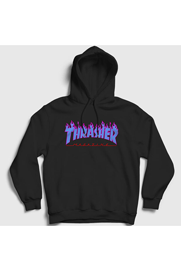 Unisex Black Logo V2 Thrasher Hooded Sweatshirt278503tt