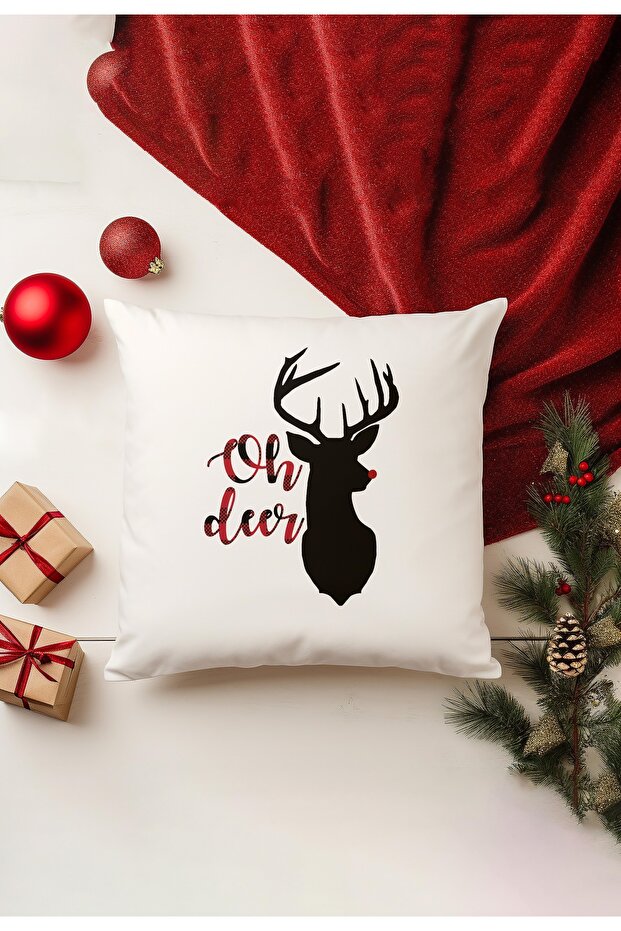 Christmas Themed Throw Pillow Cover / Christmas - Christmas Cushion Cover (Double-Sided Printed - Hidden Zipper)