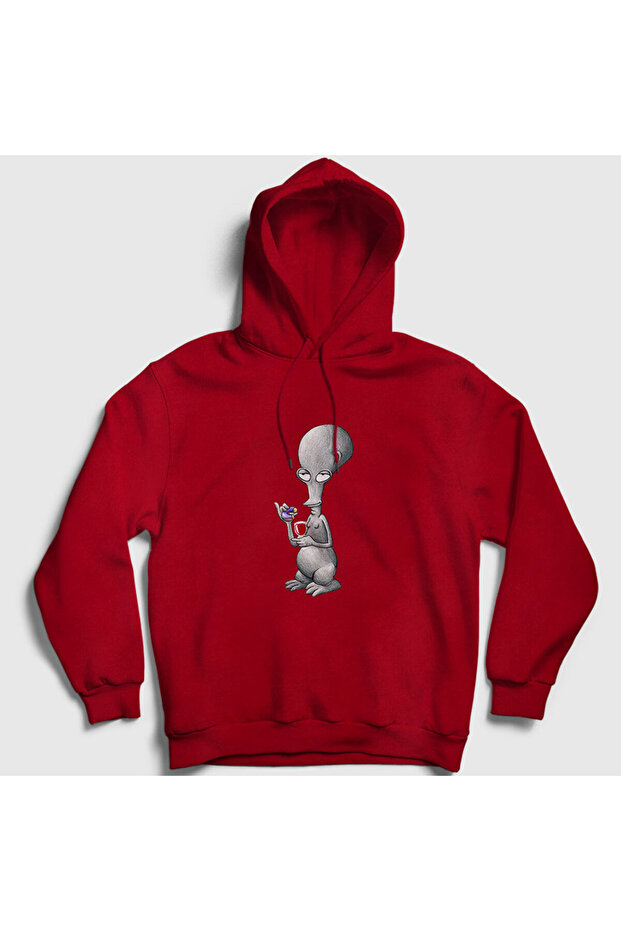 Unisex Red Alien Roger Smith Series American Dad Hooded Sweatshirt299287tt
