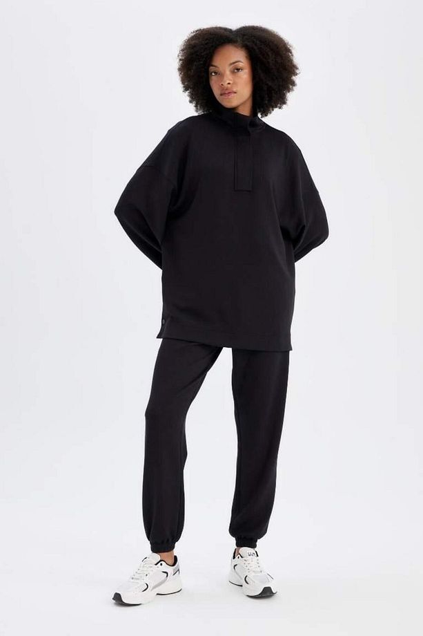 DeFactoFit Long Fit Dik Yaka Modal Sporcu Sweatshirt - 2