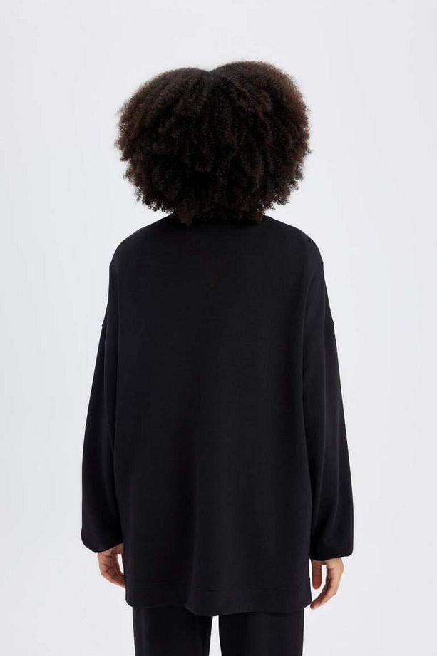 DeFactoFit Long Fit Dik Yaka Modal Sporcu Sweatshirt - 7
