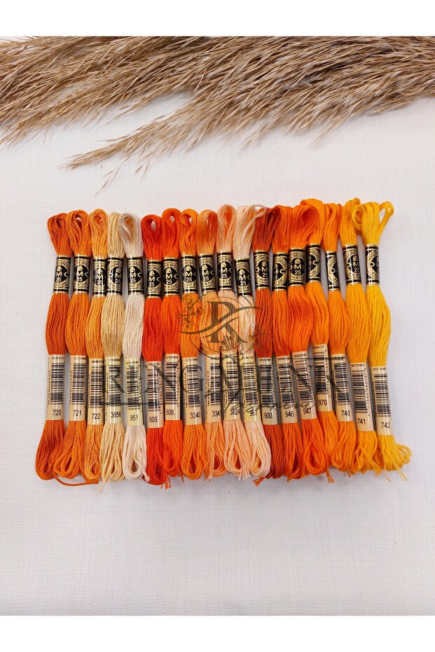 Muline Turuncu Renkler İplik Seti 18 Renk - 1
