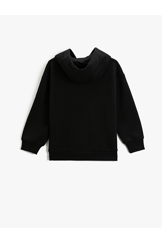 Basic Kapüşonlu Sweat Kanguru Cepli Şardonlu - 2
