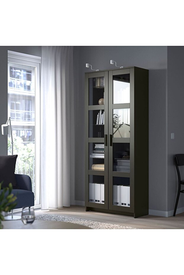 Vitrin, siyah, 80x190 cm - 2