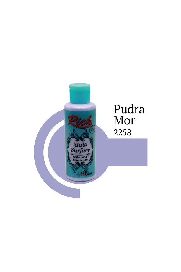 Multi Surface Her Yüzey Için Akrilik Boya 120 Cc. - 2258 Pudra Mor - 1