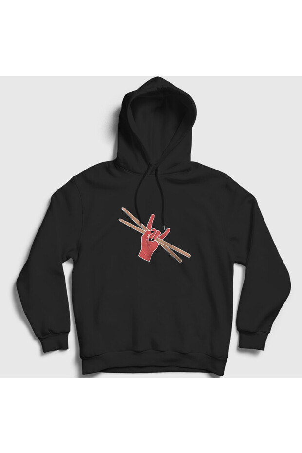 Unisex Black Rock Drums Drum Hooded Sweatshirt372651tt