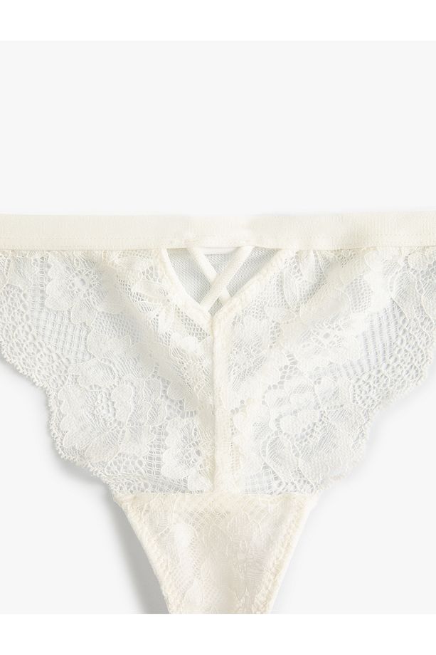 Dantelli Tül String Külot - 8