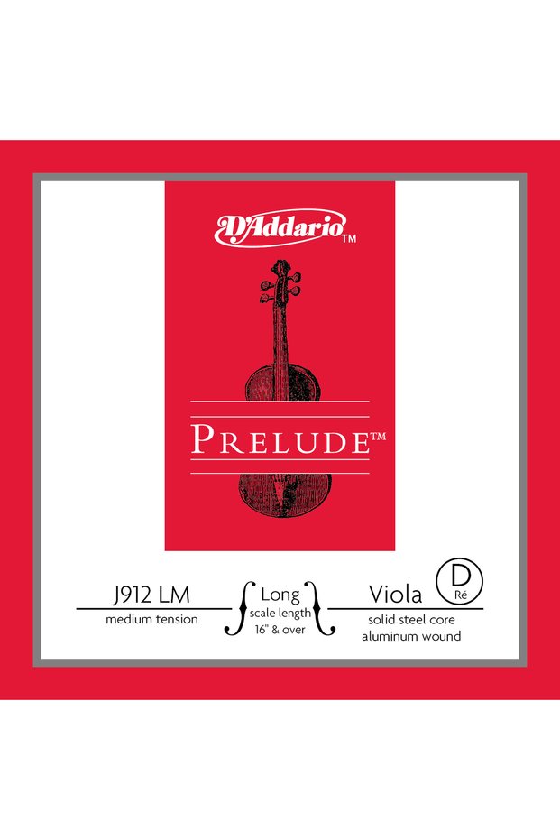 Daddario j912lm viola single string, prelude, long scale (16" and over), viola single string sgl prelude d re lo