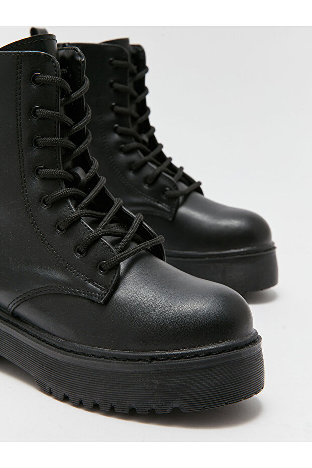 Lcwk Bağcıklı Deri Görünümlü Kadın Bot - 3