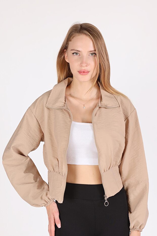 سترة قصيرة من فرو المنك موديل 4296A - بسحاب أمامي - 6