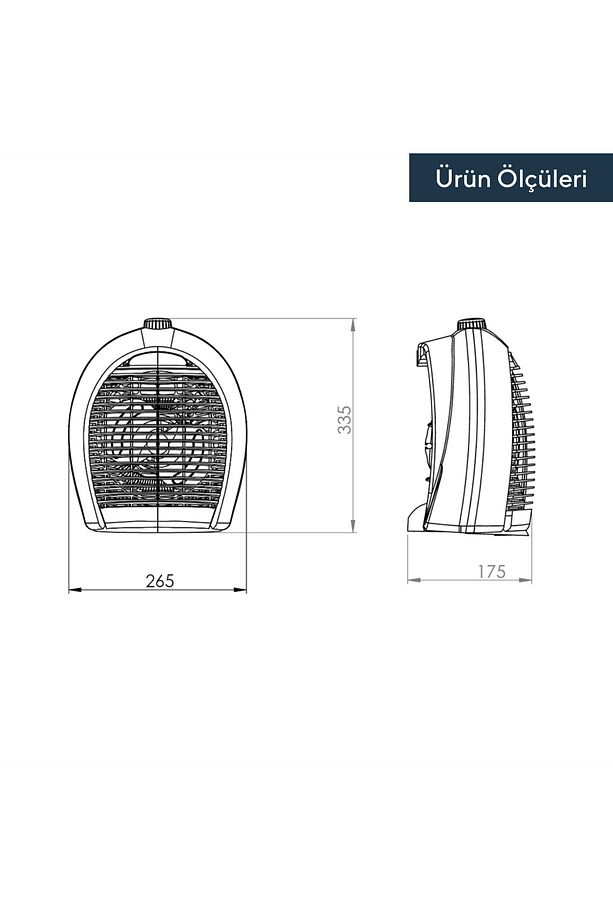 Fanlı Isıtıcı 2000 W Lx-6331 Bej - 6