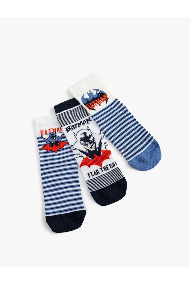 3-Piece Batman Printed Socks Set Licensed
