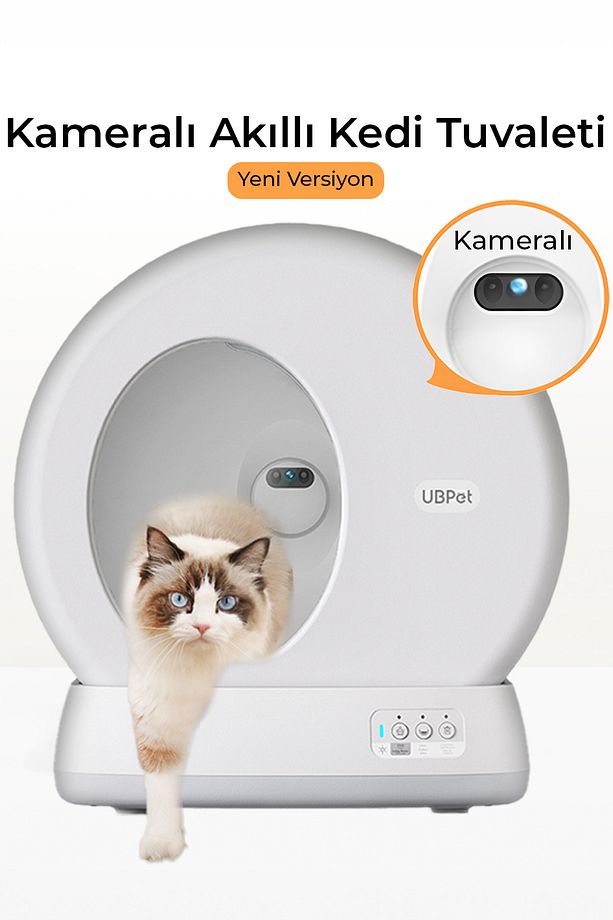 Ucat C10 Pro Kameralı Akıllı Otomatik Kedi Tuvaleti - Güvenli Ve Hijyenik Çözüm - 1