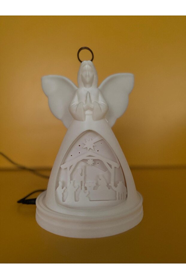 Farklı Işık Renklerinde Melek Figürlü Gece Lambası - 3