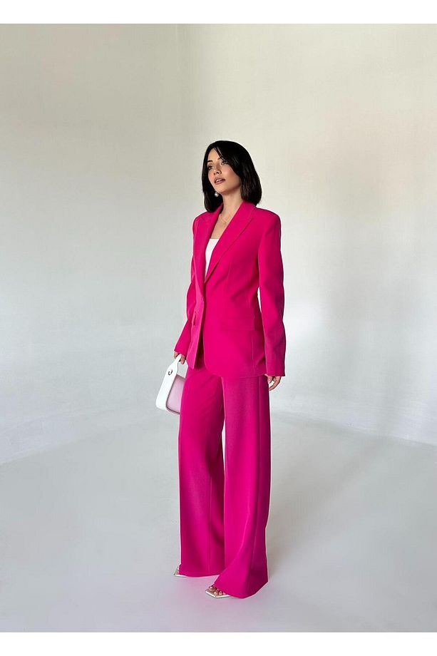 Blazer Takım Elbise Tek Düğme Ceket Pantolon - 5