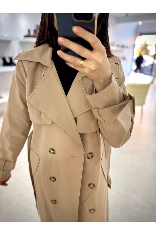 Camel Oversize Trençkot - 3