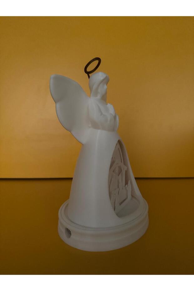 Farklı Işık Renklerinde Melek Figürlü Gece Lambası - 5