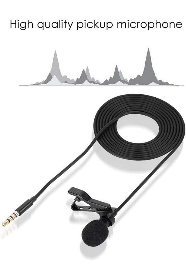 3.5MM KABLOLU YAKA MİKRAFONU KALİTELİ SES KAYIT - 1