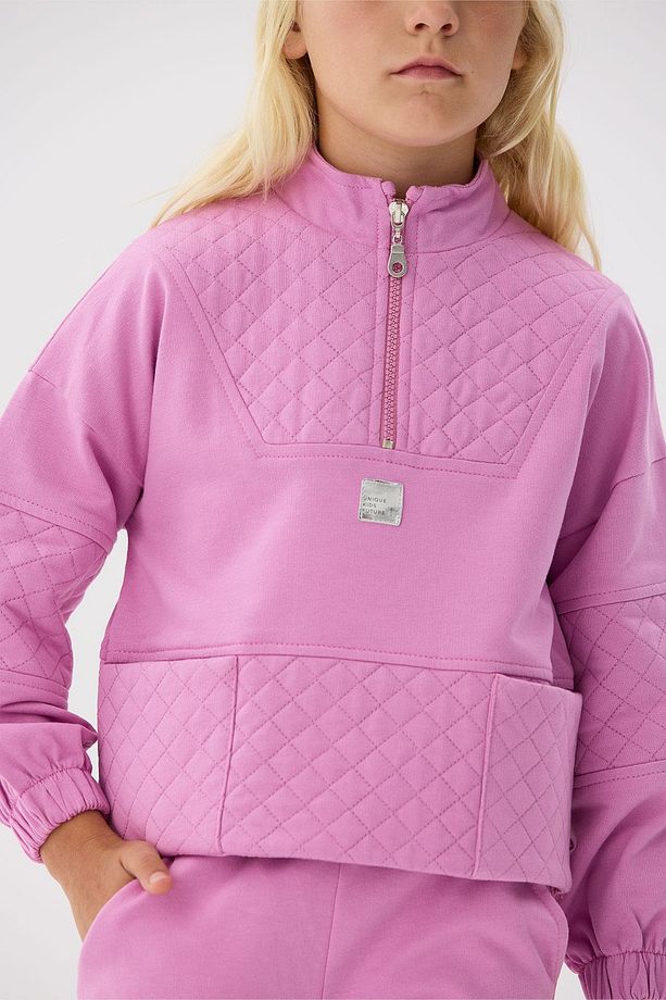 BG Store Kız Çocuk Pembe Eşofman Üstü - 3