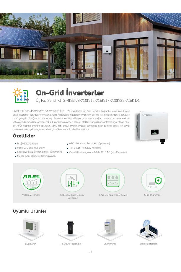 Livoltek 10kw Trifaze On-grid Inverter Gt3-10kd1 - 4