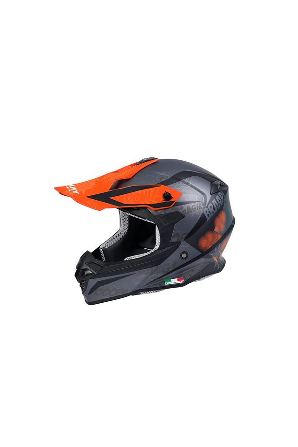 617 MATT POW BLACK ORANGE CROSS KASK - 2