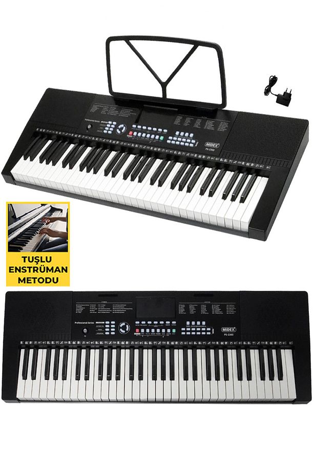 PS-2300BK 61 Tuşlu Org Seti Siyah Kaliteli Başlangıç İçin Uygun - 3