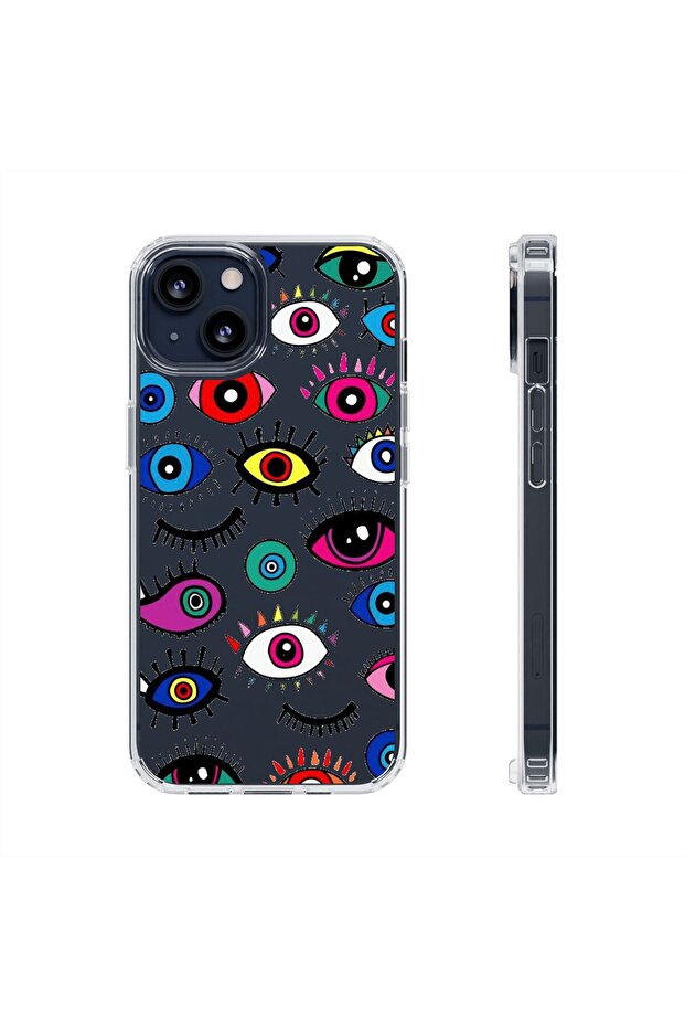 iPhone 16 Transparent Printed Phone Case Patterned Durable Phone Case - 1