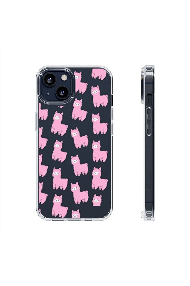 حافظة هاتف آيفون 14 بلس شفافة مطبوع عليها نقوشات شفافة متينة للهاتف - 1