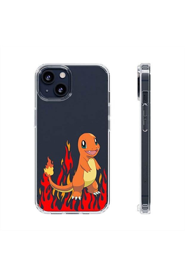 حافظة هاتف آيفون 14 بلس شفافة مطبوع عليها نقوشات شفافة متينة للهاتف - 1