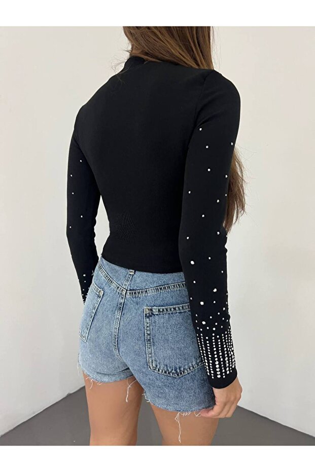 taşlı bluz - 3
