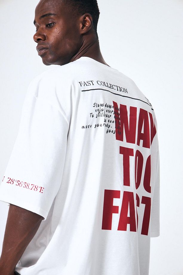 “Way Too Fast” Arka Ve Ön Kabartma Baskılı Oversize - 6