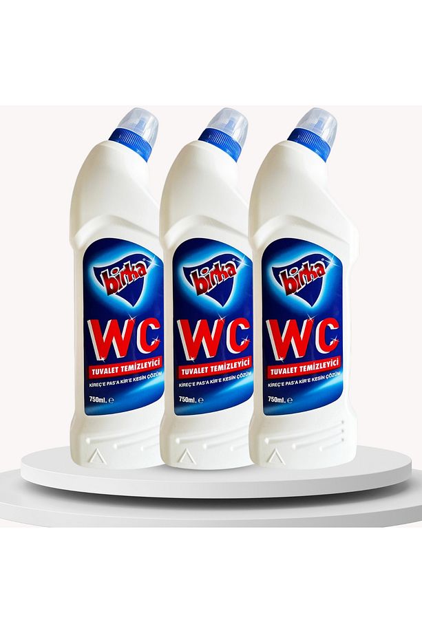 Birka WC Tuvalet ve Pisuvar Temizleyici 3 Adet x 750 ml - Güçlü Pas ve Kireç Çözücü - 1