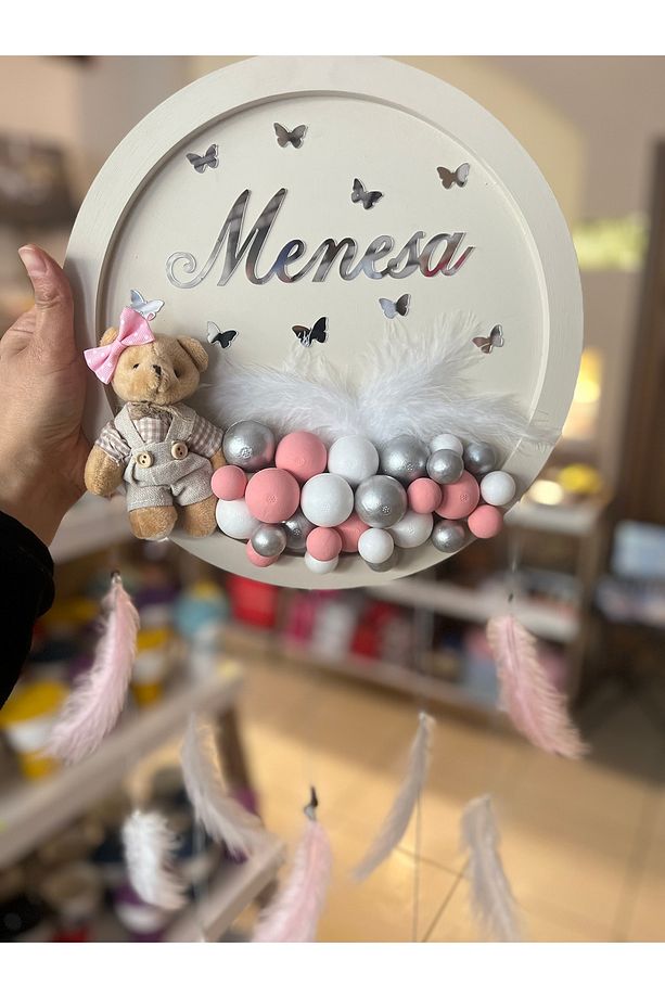 Kız Bebek Odası Kapı Süsü- Pembe Balonlu Hastane Odası Kapı Süsü - 2